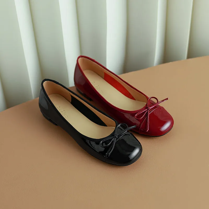 Fatma Black Ballet Flats with Bow