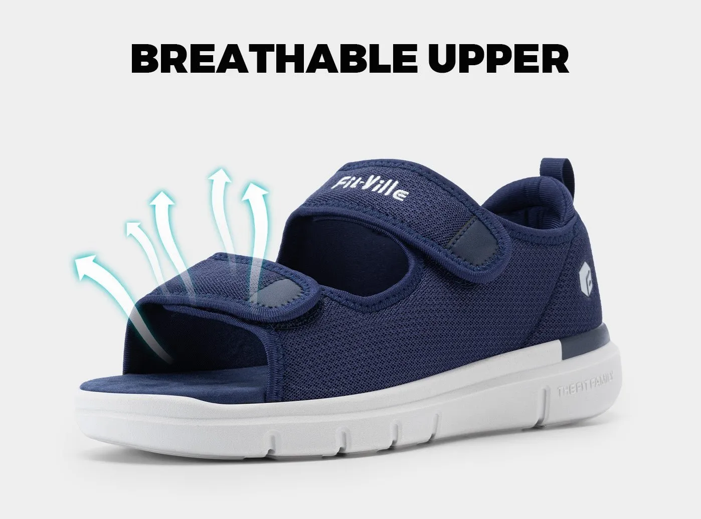 FitVille Men's EasyTop Recovery Sandal V3