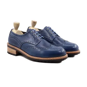 Foster - Men's Blue Calf Leather Derby Shoe - Goodyear Welted