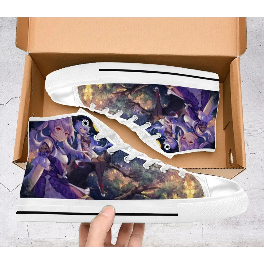Genshin Impact Keqing Shoes High Top Sneakers for Kids and Adults