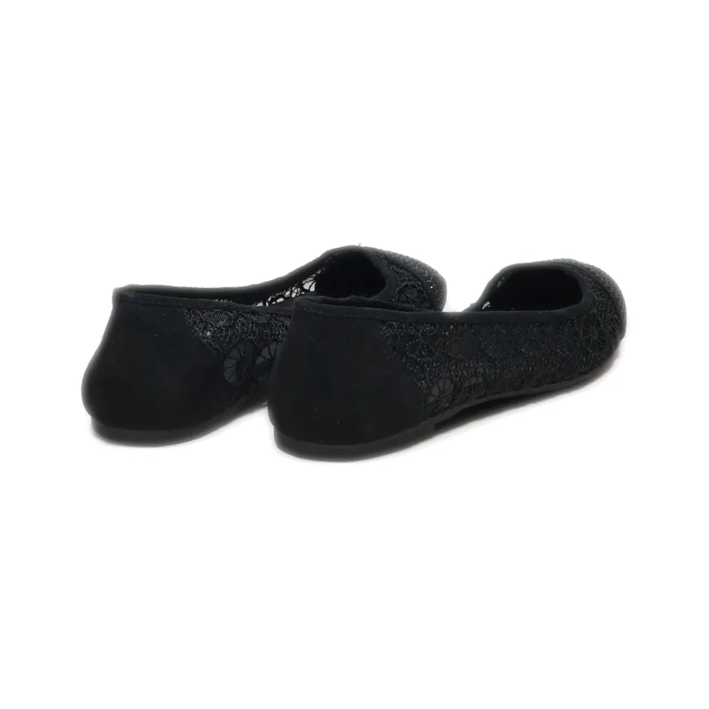 Graceland Ballerinas Leather Black Colour For Women