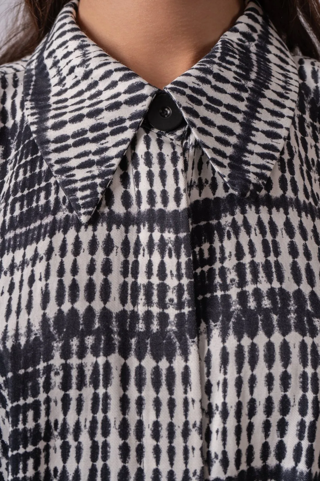Graphite Gridline Shift Dress
