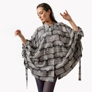Graphite Gridline Shift Dress