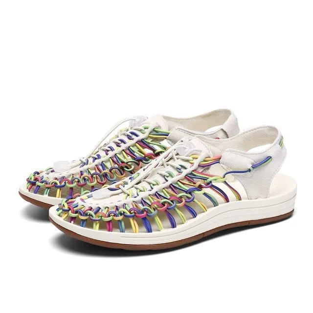 Groovywish Men Orthopedic Sandals Weaving Non-shock Unique Summer 2023