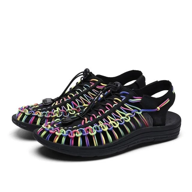Groovywish Men Orthopedic Sandals Weaving Non-shock Unique Summer 2023
