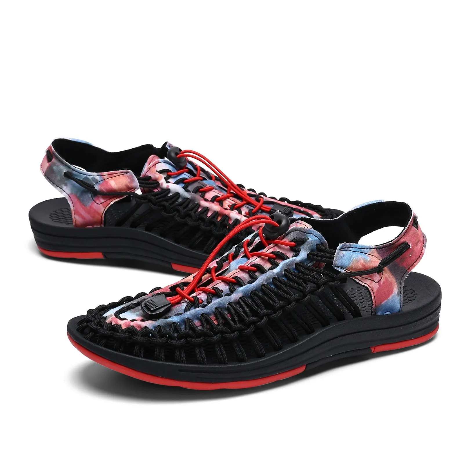 Groovywish Men Orthopedic Sandals Weaving Non-shock Unique Summer 2023