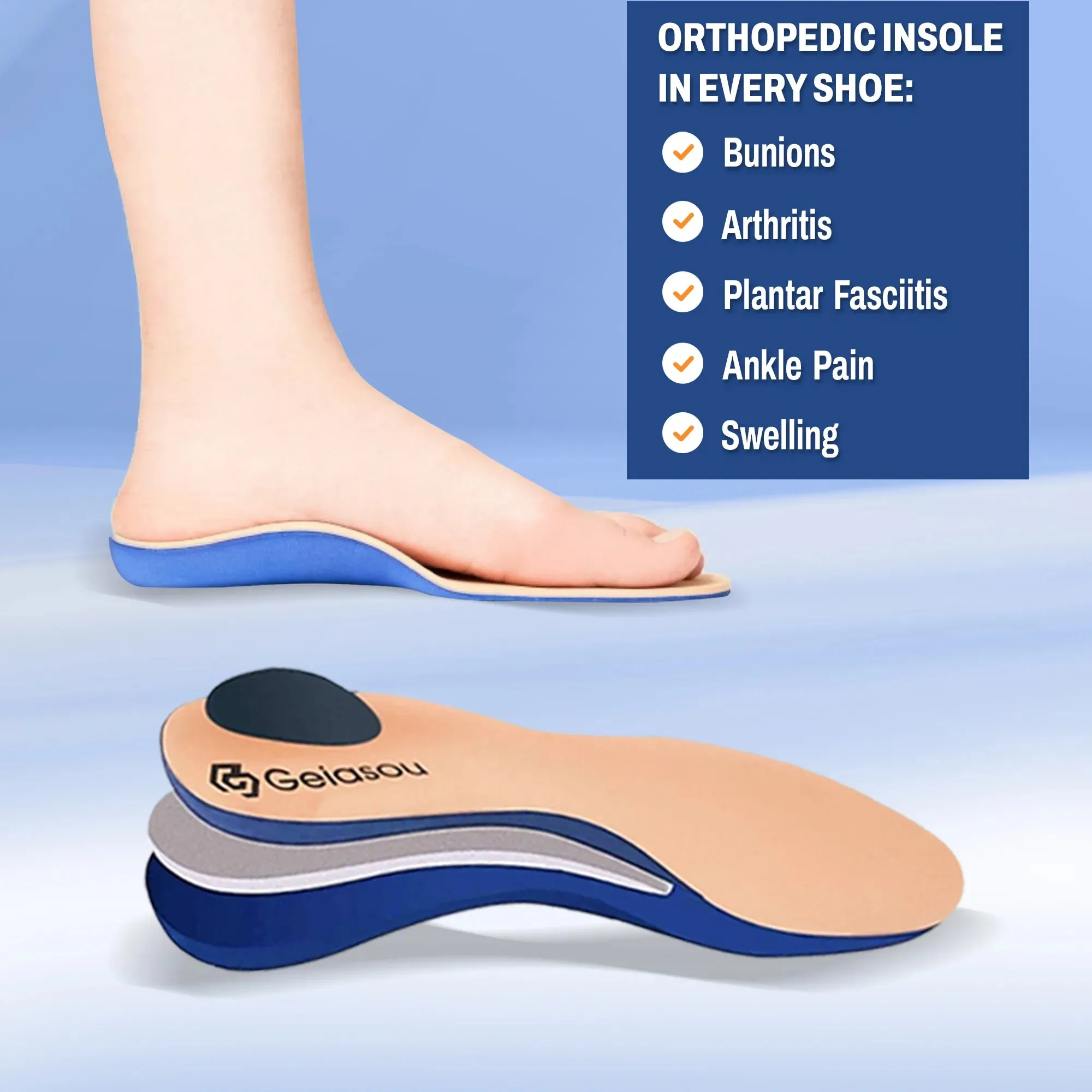 GRW Orthopedic Men Shoes Comfortable Breathable Mesh Soft Cushion Walking Shoes