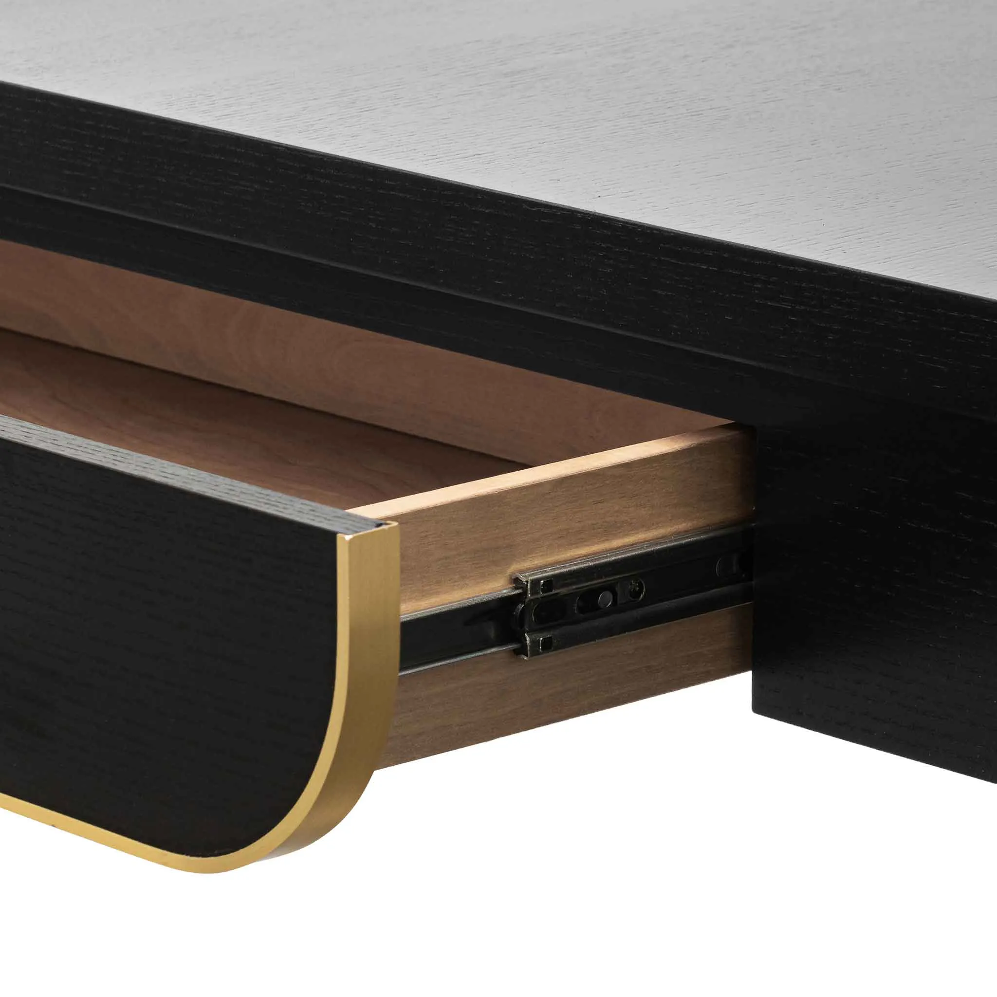 Harley 1.4m Console Table - Textured Espresso Black