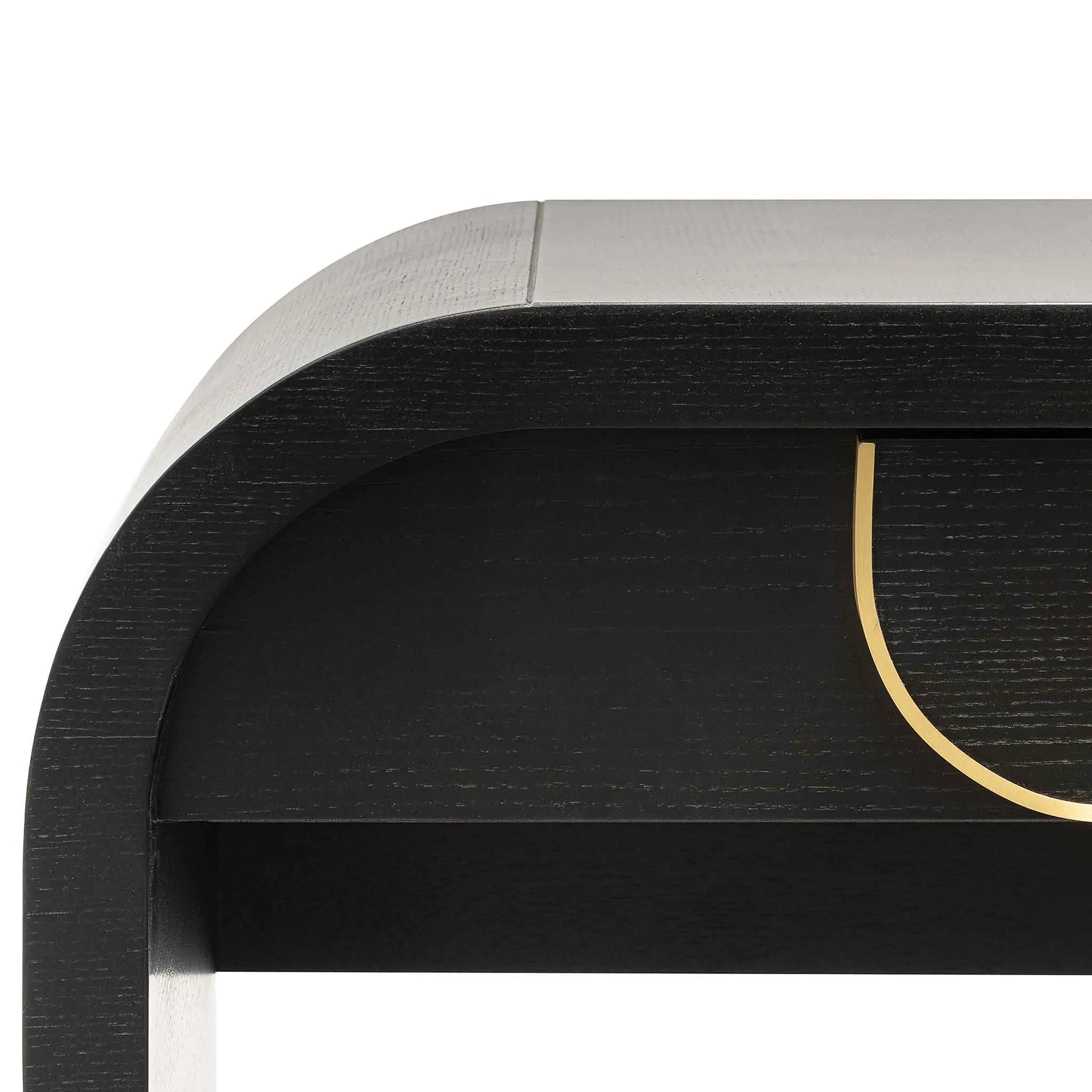 Harley 1.4m Console Table - Textured Espresso Black