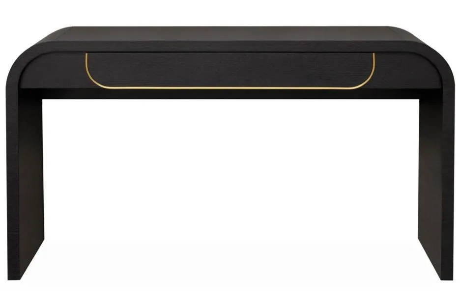 Harley 1.4m Console Table - Textured Espresso Black