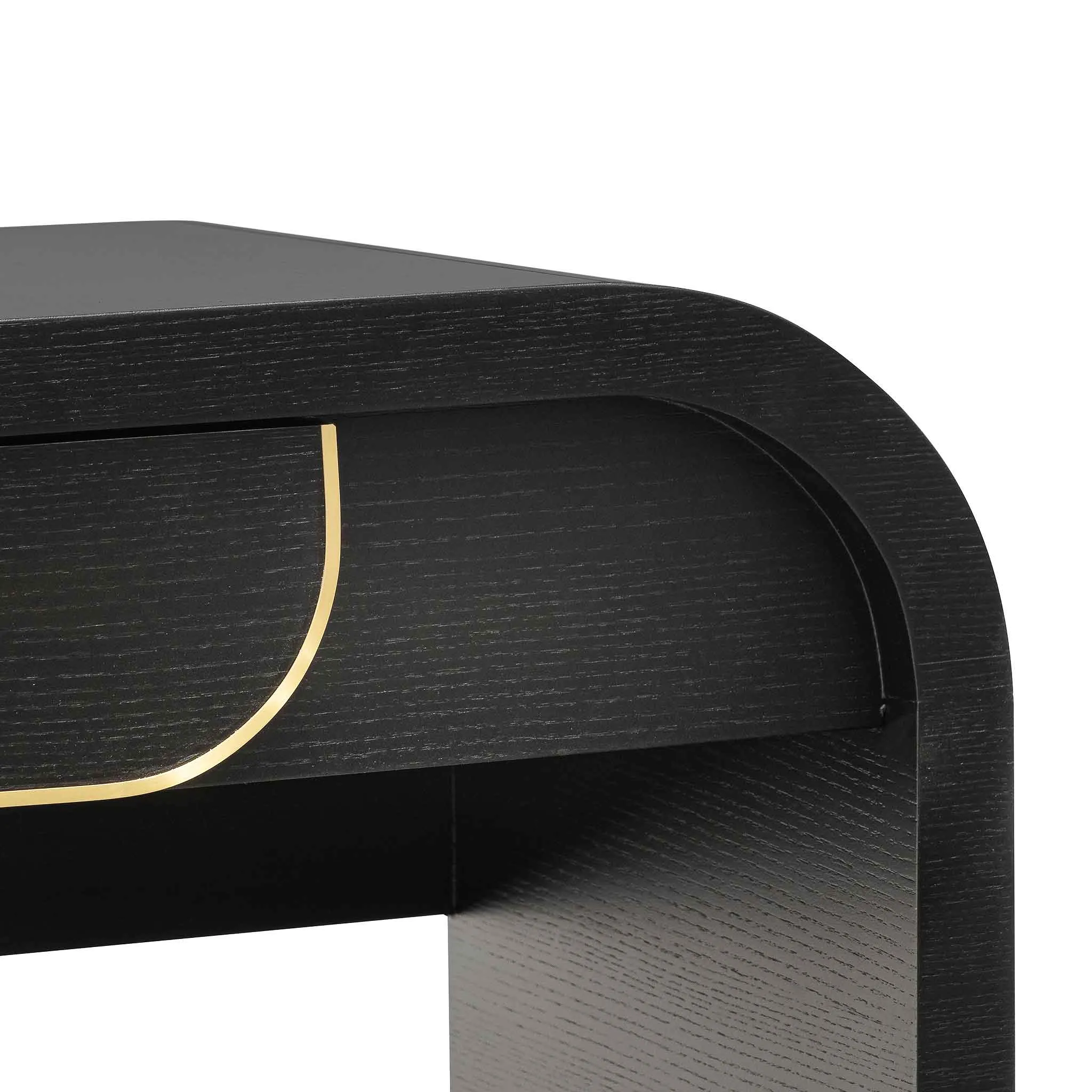 Harley 1.4m Console Table - Textured Espresso Black
