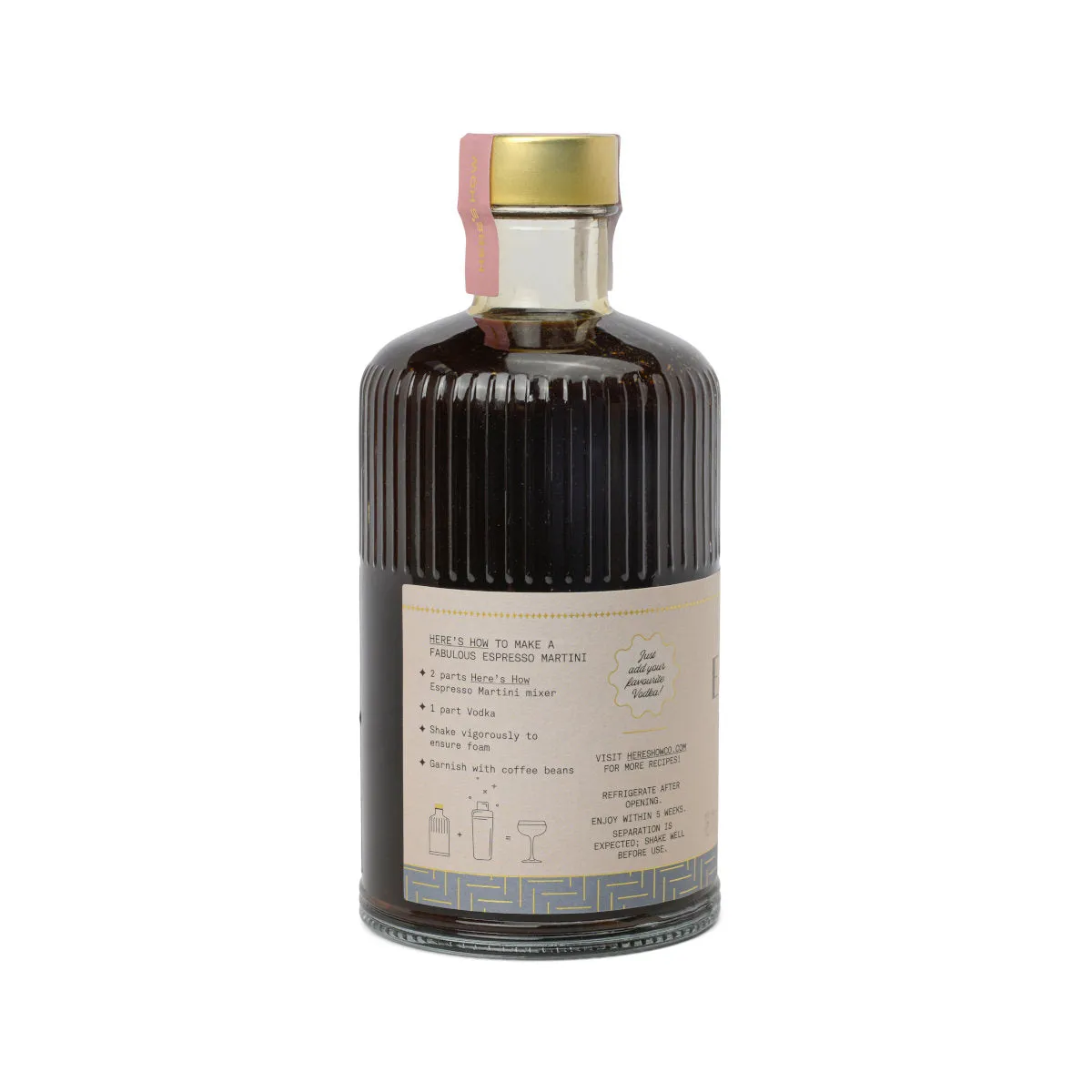 Here's How Espresso Martini Non-Alcoholic Mixer 16oz