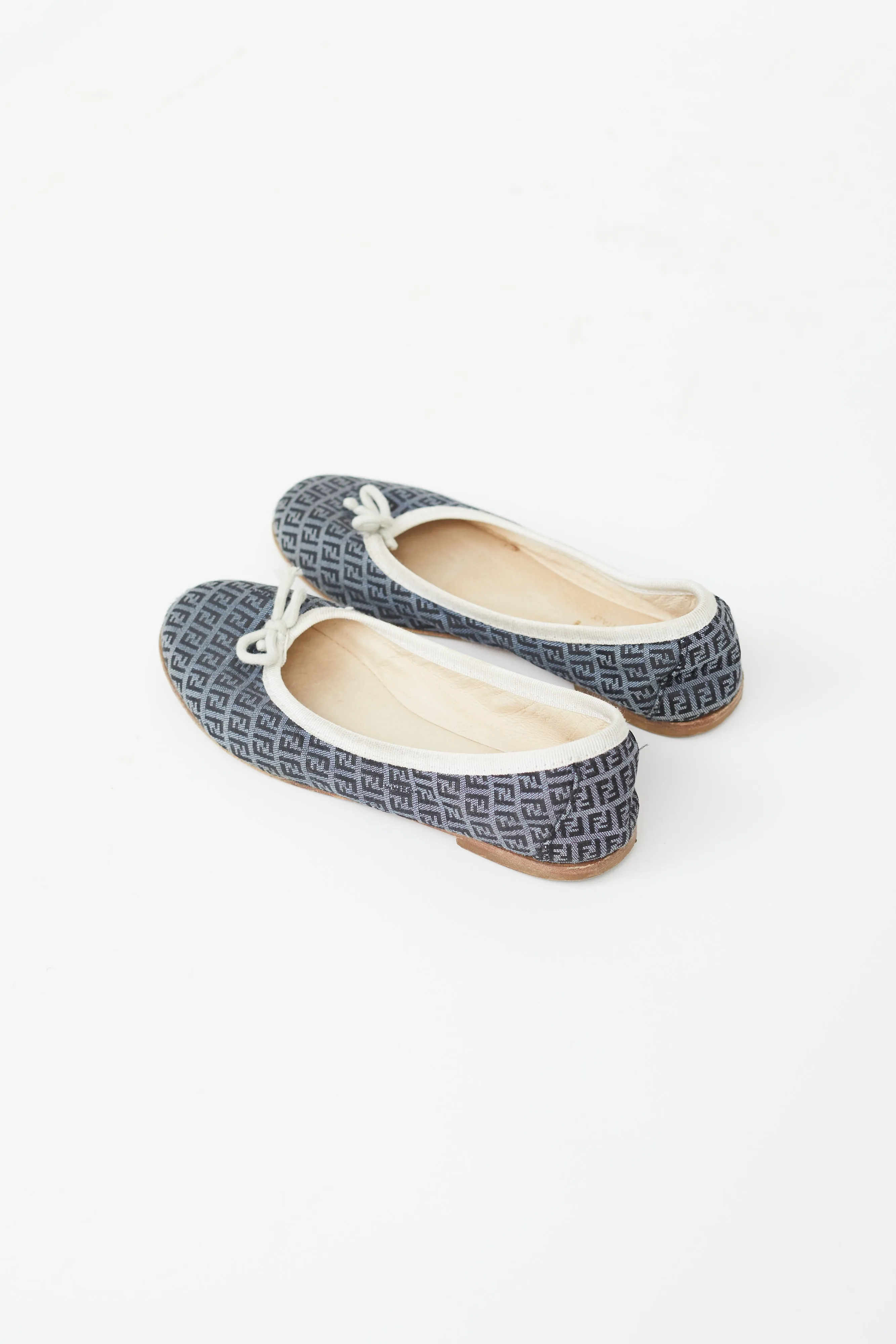 Kids Blue Zucca Canvas Flat