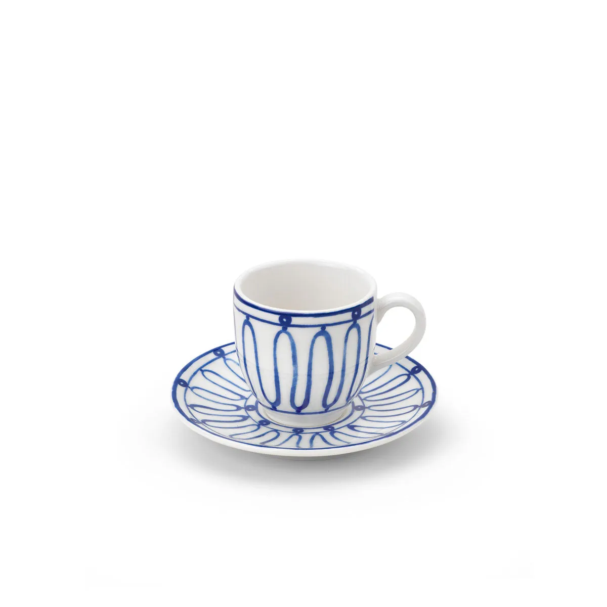 Kyma Espresso Cup & Saucer Blue/White