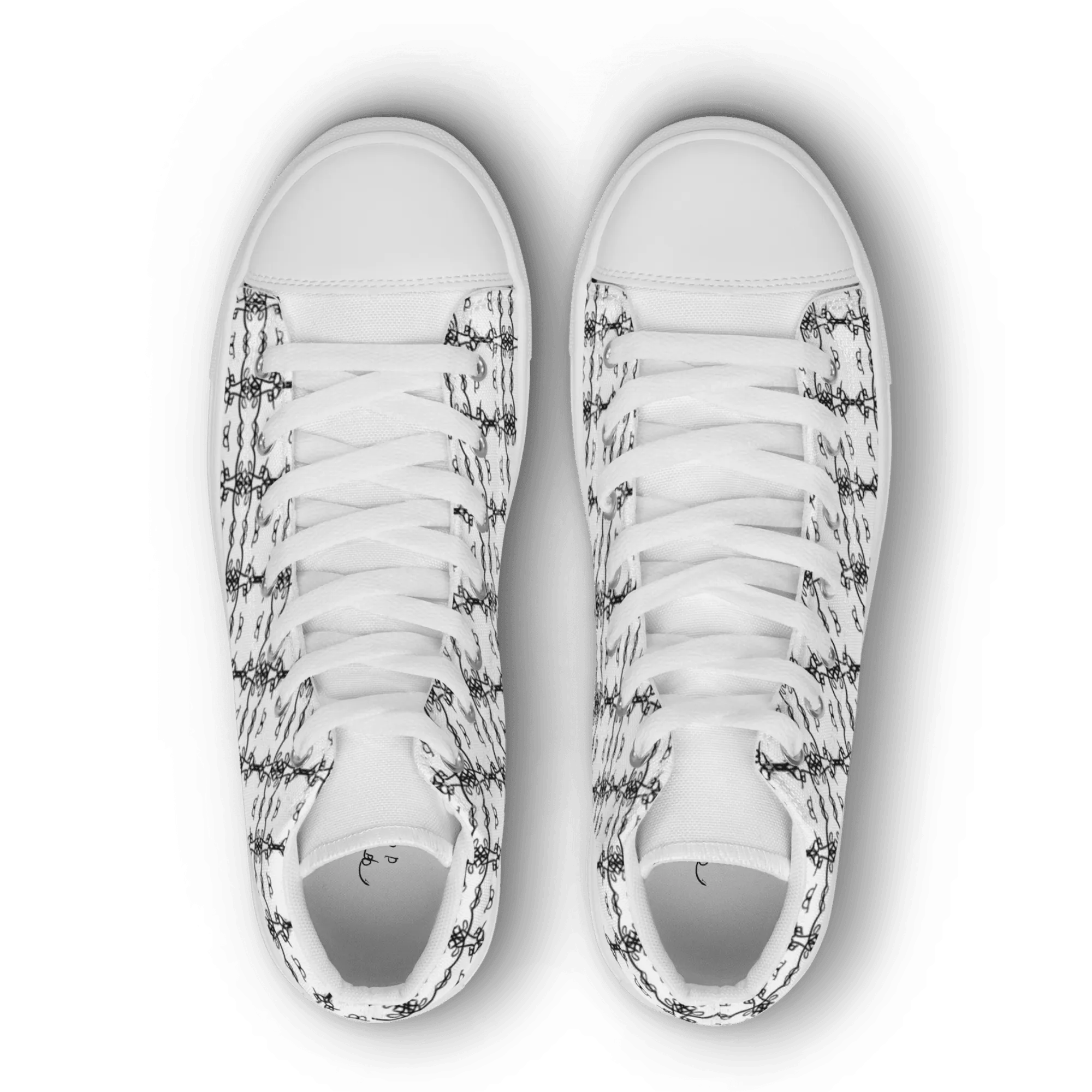 Ladies Kaleidoscopic 'Kissing Barker' High Tops