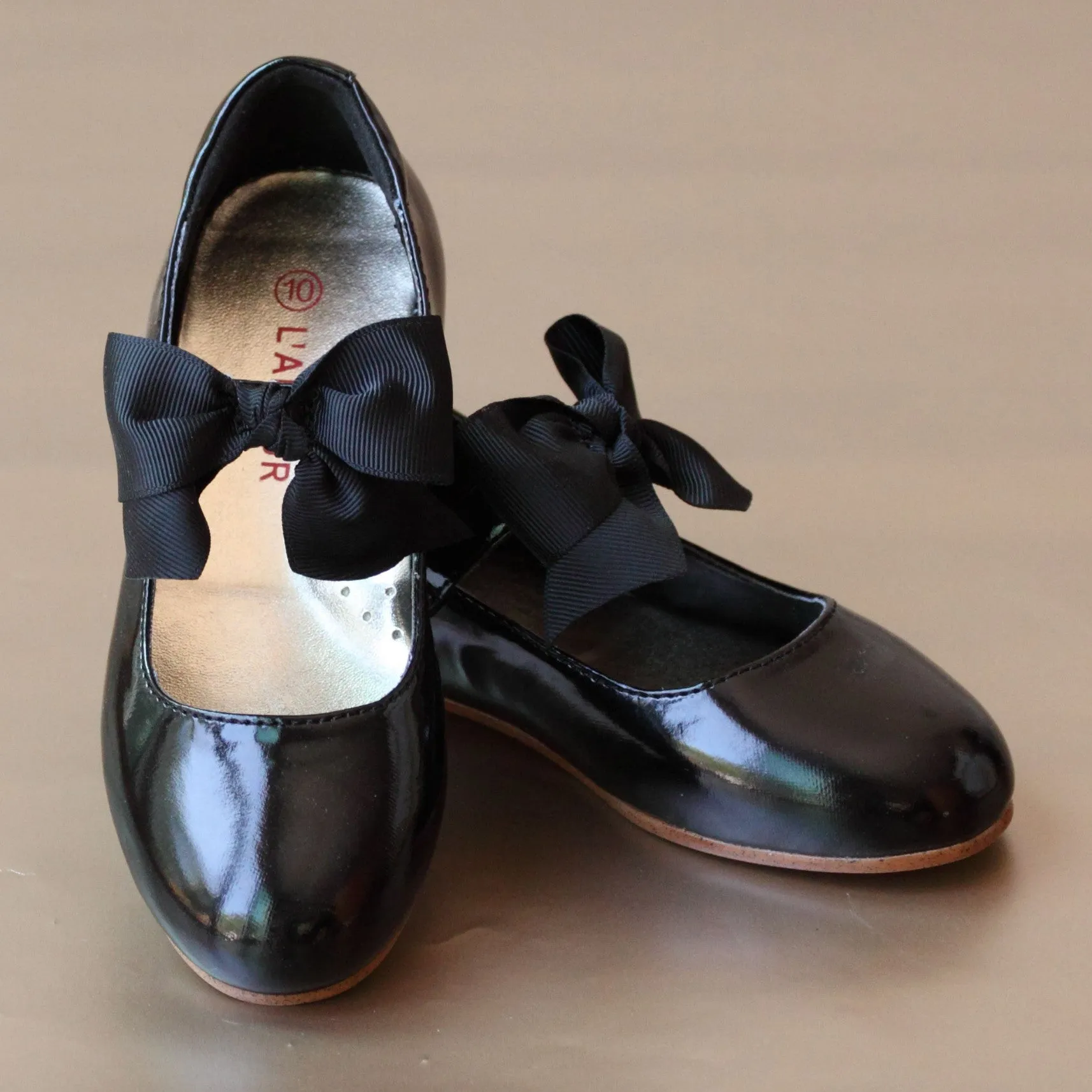 L'Amour Girls Bow on Strap Flat