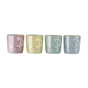Le Creuset Stoneware Glacé Set of 4 Espresso Mugs