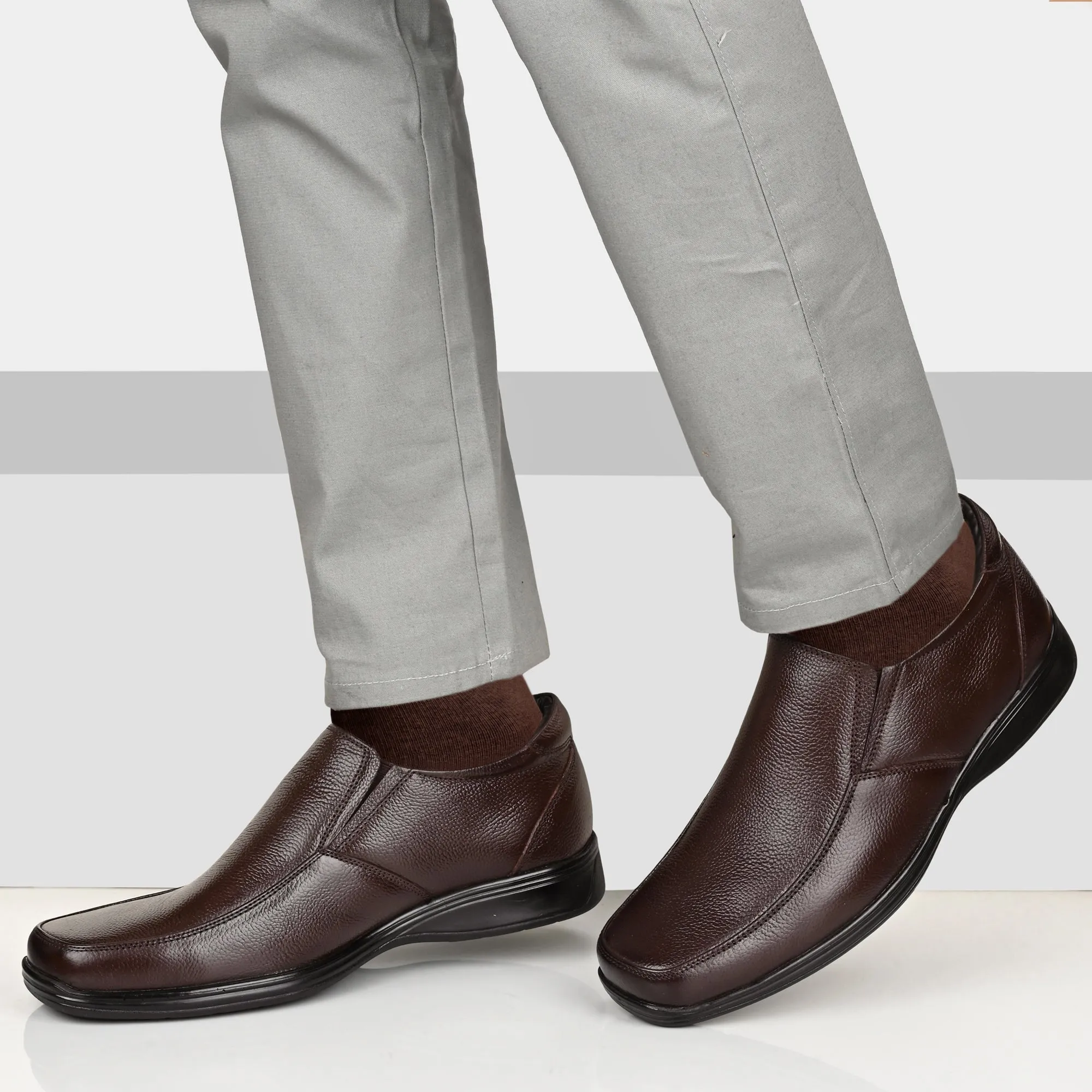 Luxe Full Grain Leather Slip Ons