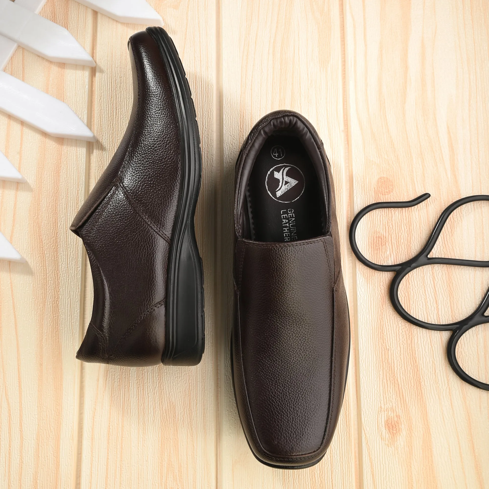 Luxe Full Grain Leather Slip Ons