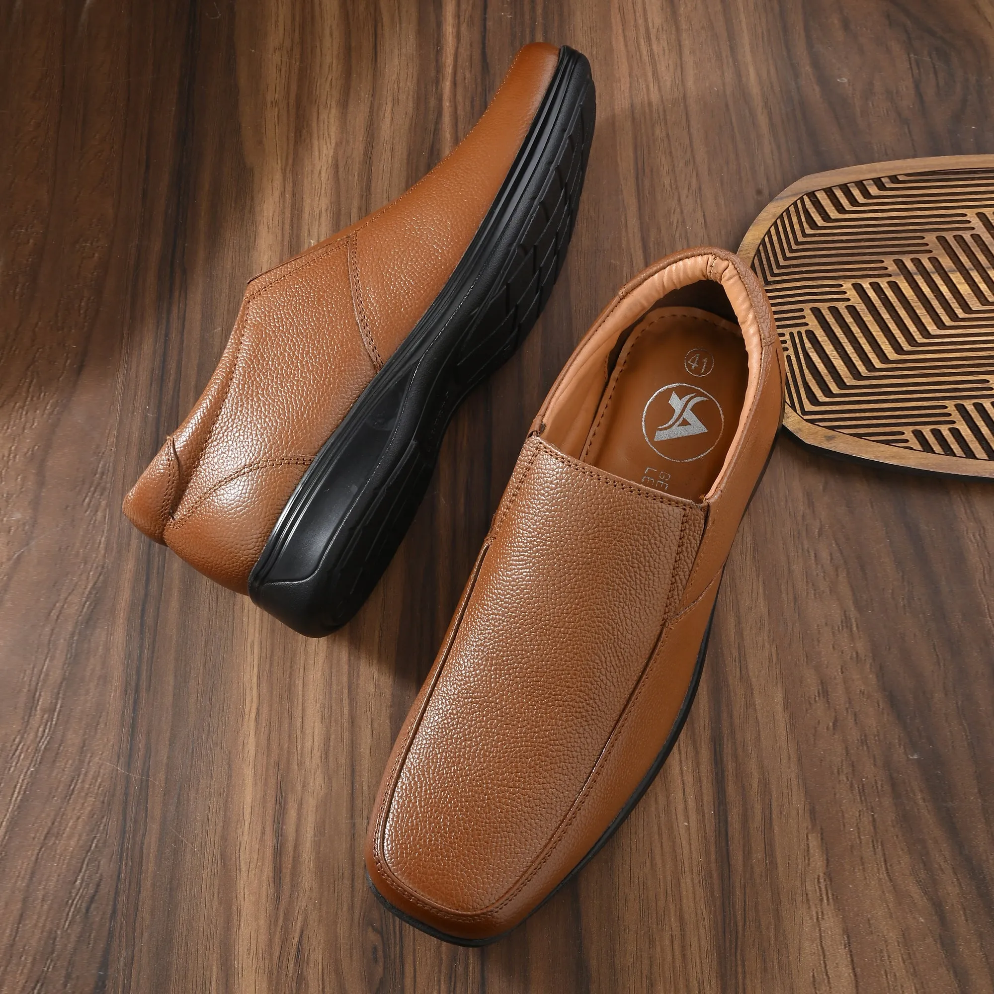 Luxe Full Grain Leather Slip Ons