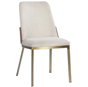 Marie Dining Chair, Belfast Oatmeal/Bravo Cognac, Set of 2