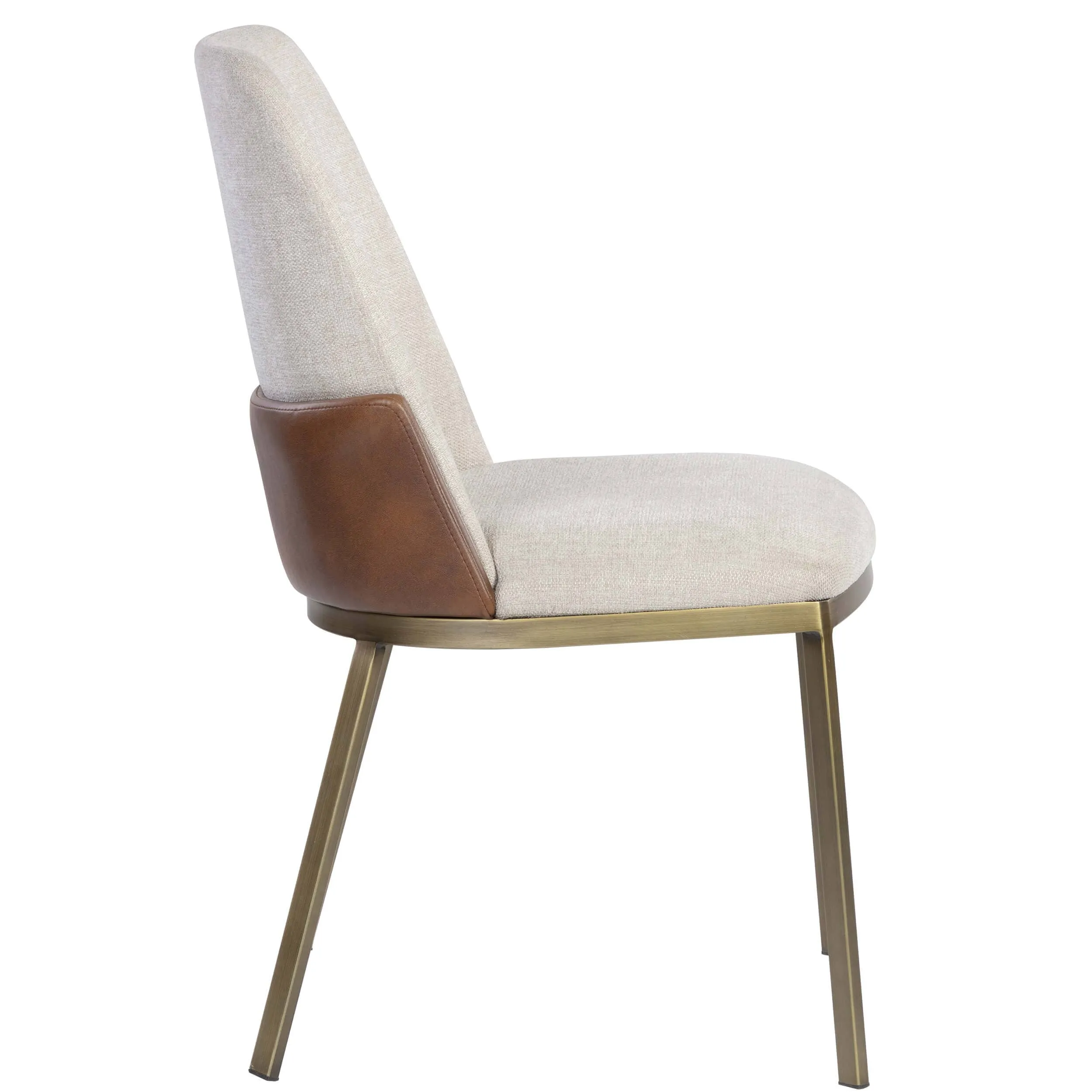 Marie Dining Chair, Belfast Oatmeal/Bravo Cognac, Set of 2
