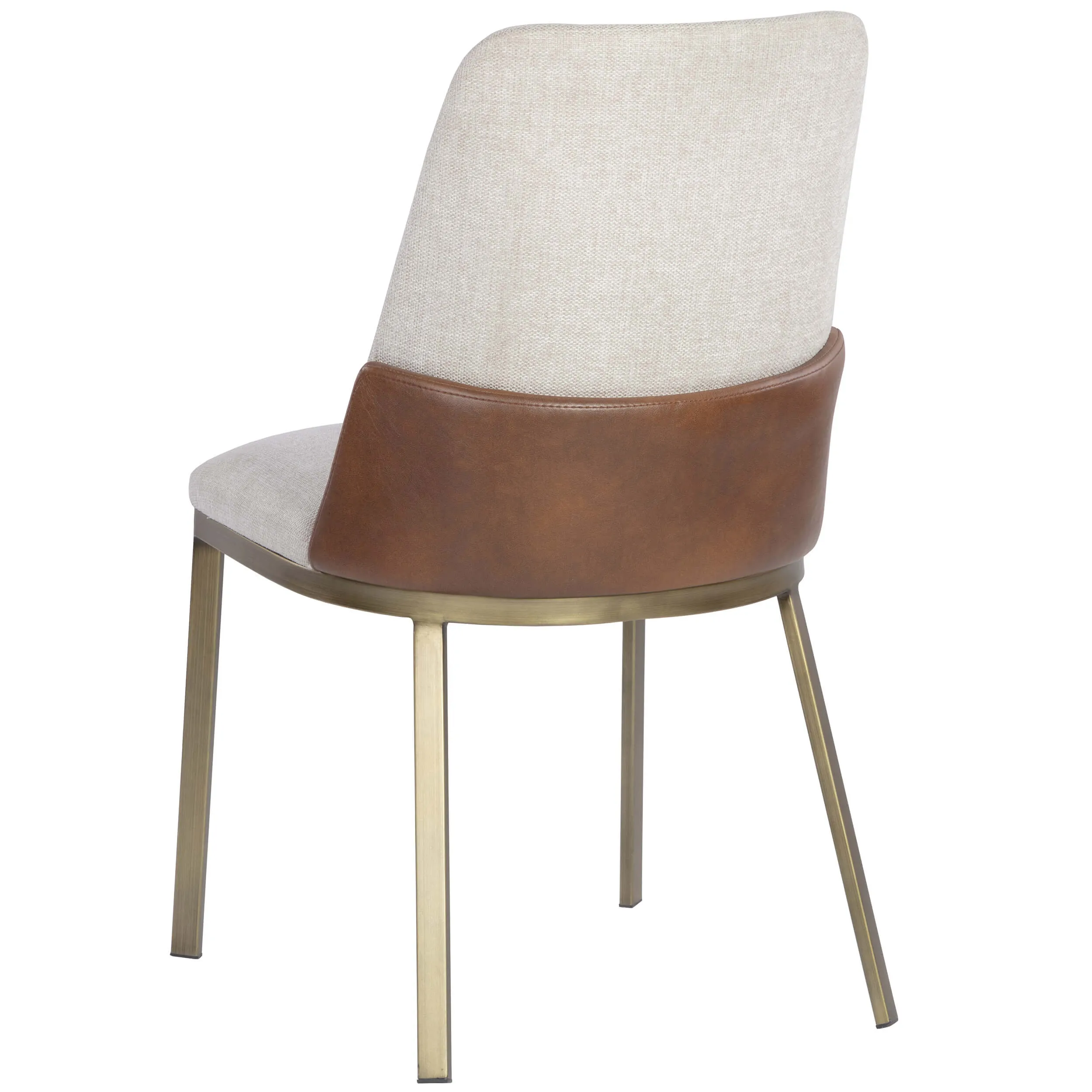 Marie Dining Chair, Belfast Oatmeal/Bravo Cognac, Set of 2