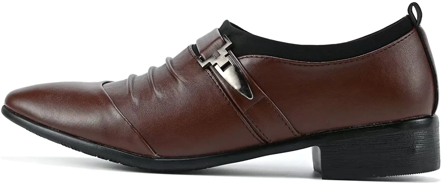 Men's Brown Business Derby Oxford Dress Shoes