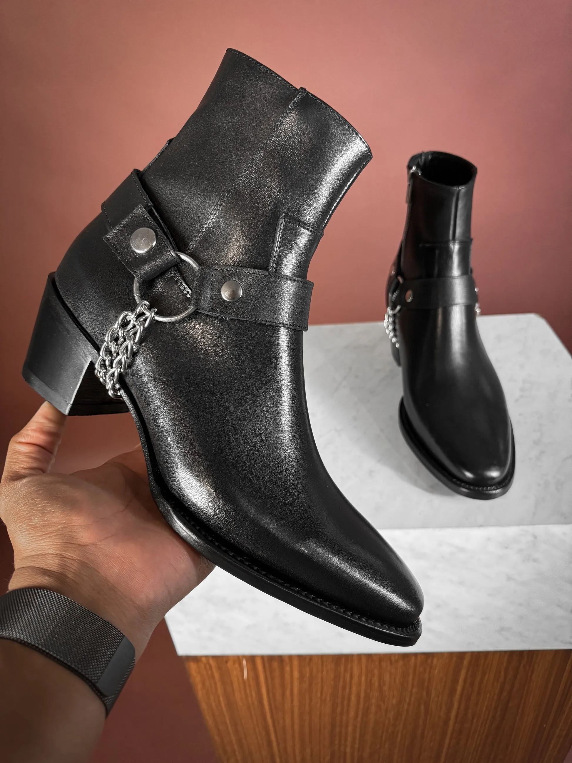 Men's Fashion Chain Boots