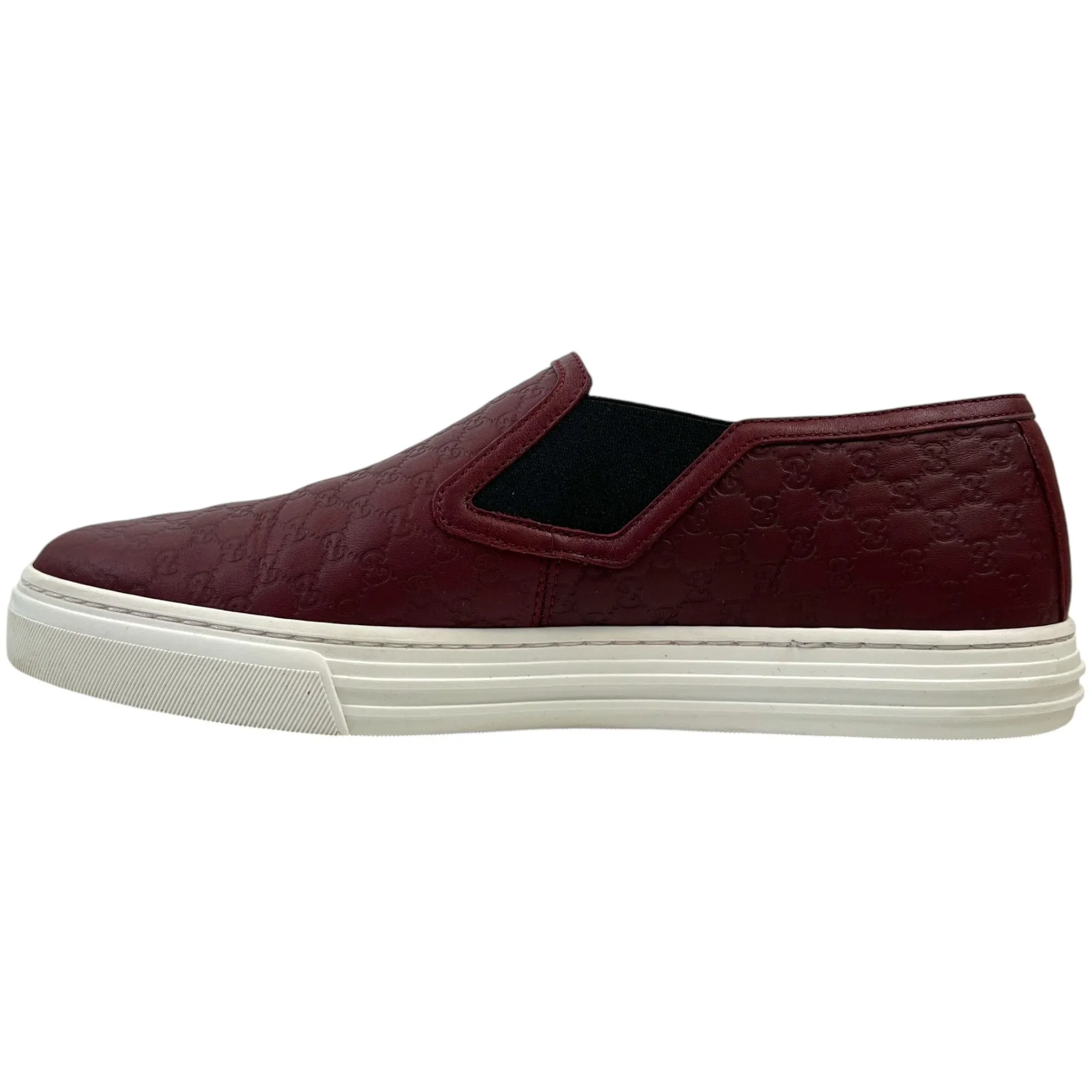 Men's Gg Supreme Loafers Burgundy Size EU 39.5 / UK 5.5