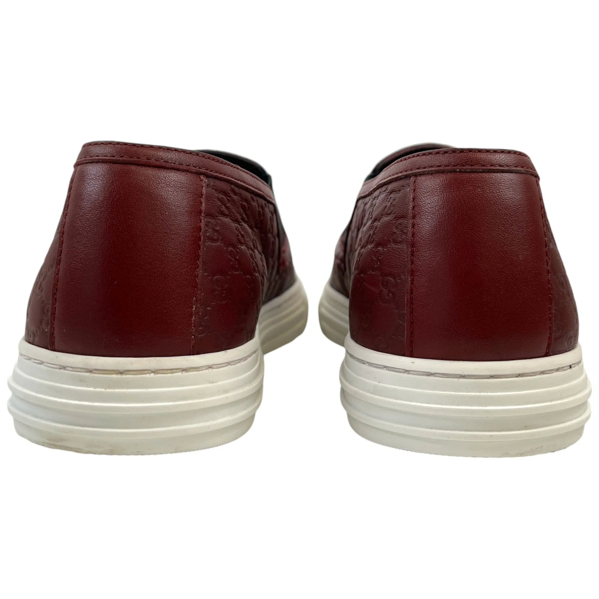 Men's Gg Supreme Loafers Burgundy Size EU 39.5 / UK 5.5