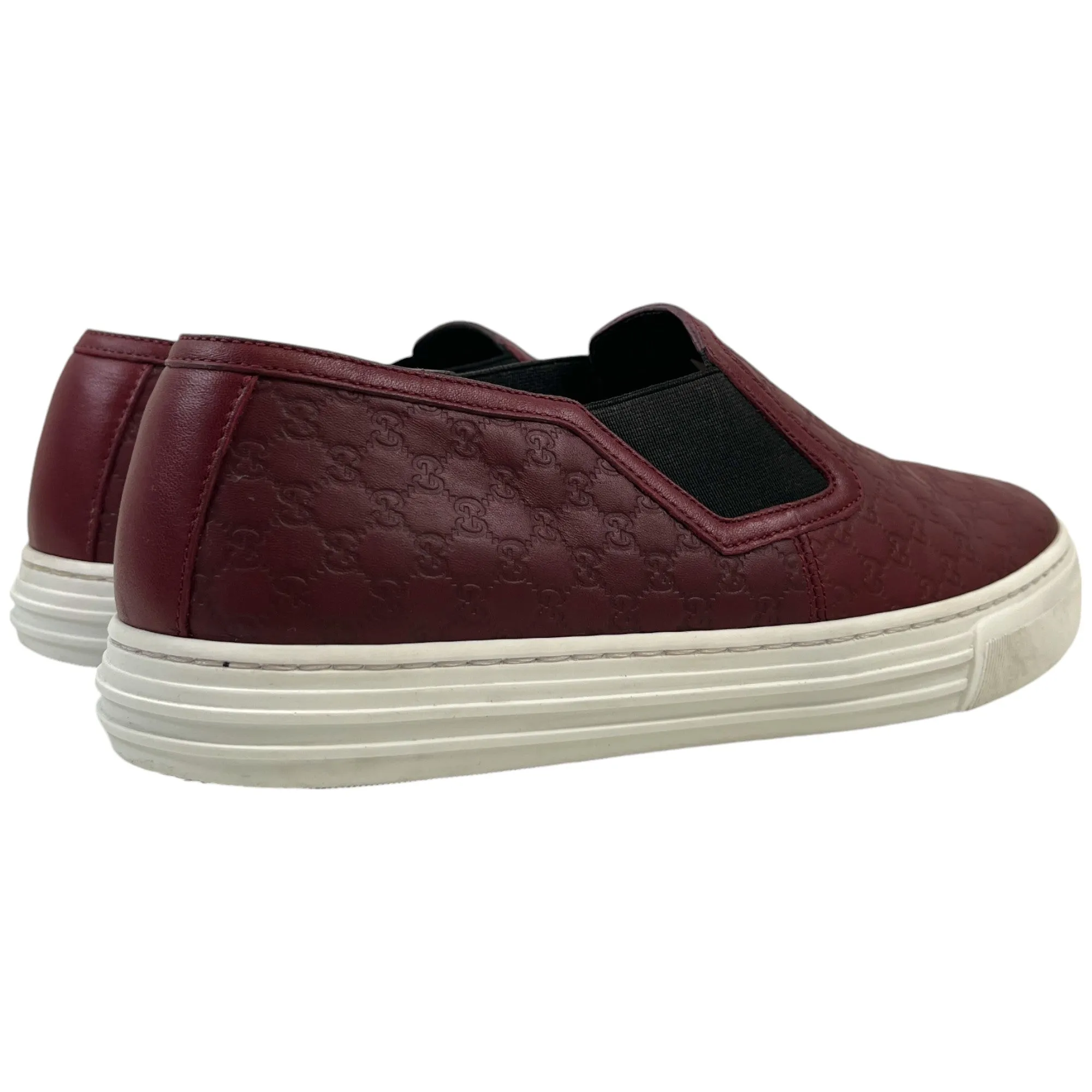 Men's Gg Supreme Loafers Burgundy Size EU 39.5 / UK 5.5