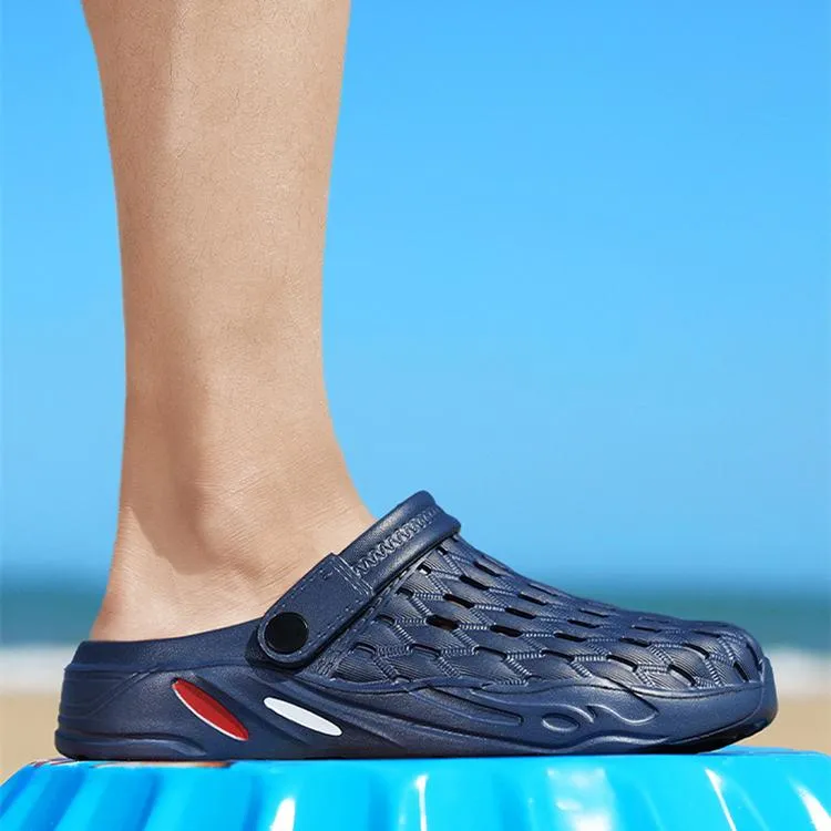 Men's hollow breathable closed toe beach sandals