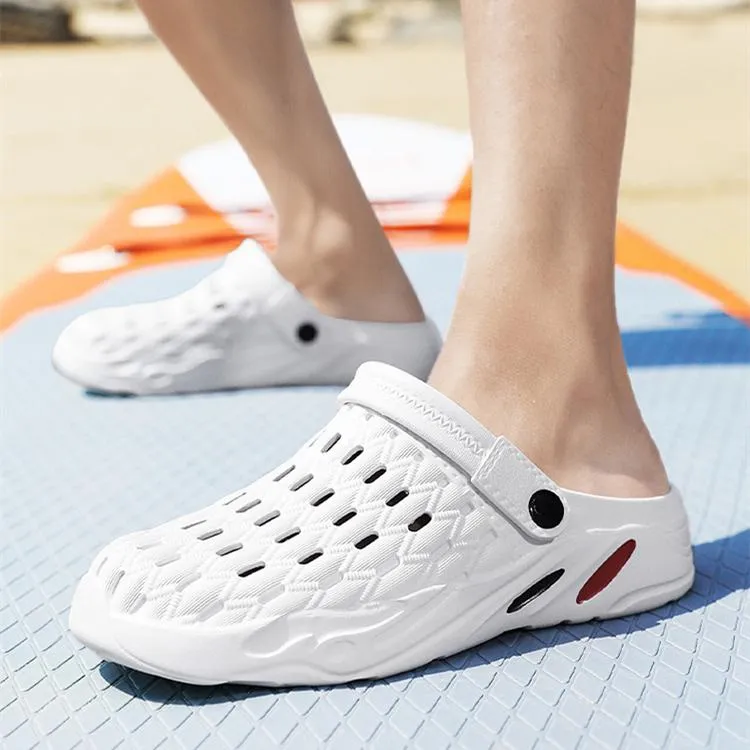 Men's hollow breathable closed toe beach sandals