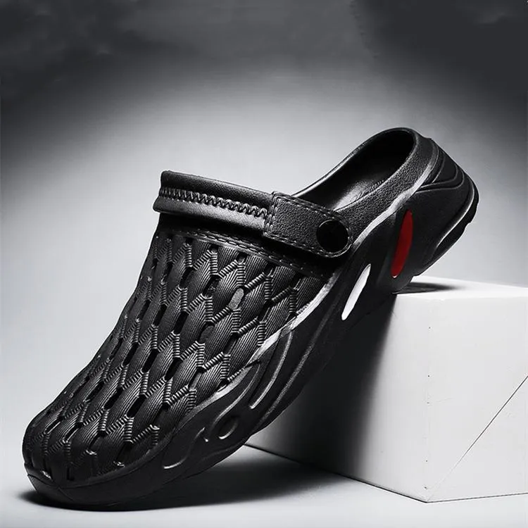 Men's hollow breathable closed toe beach sandals