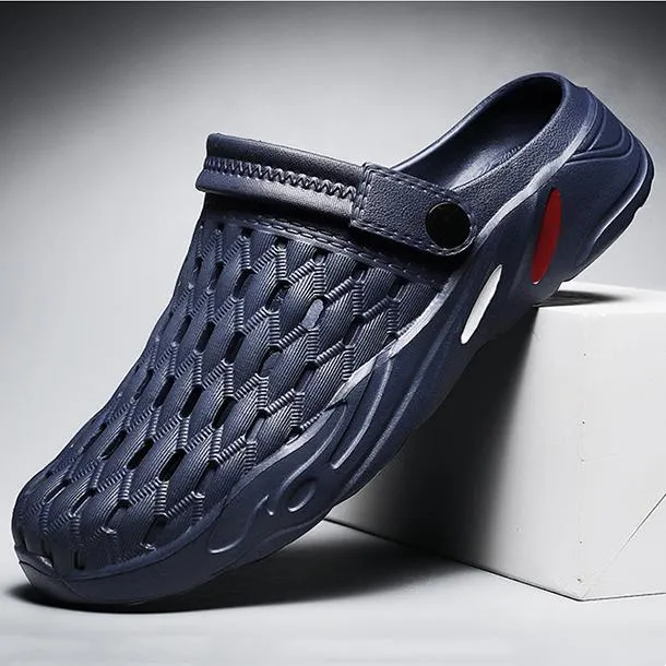 Men's hollow breathable closed toe beach sandals