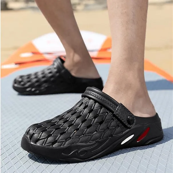 Men's hollow breathable closed toe beach sandals