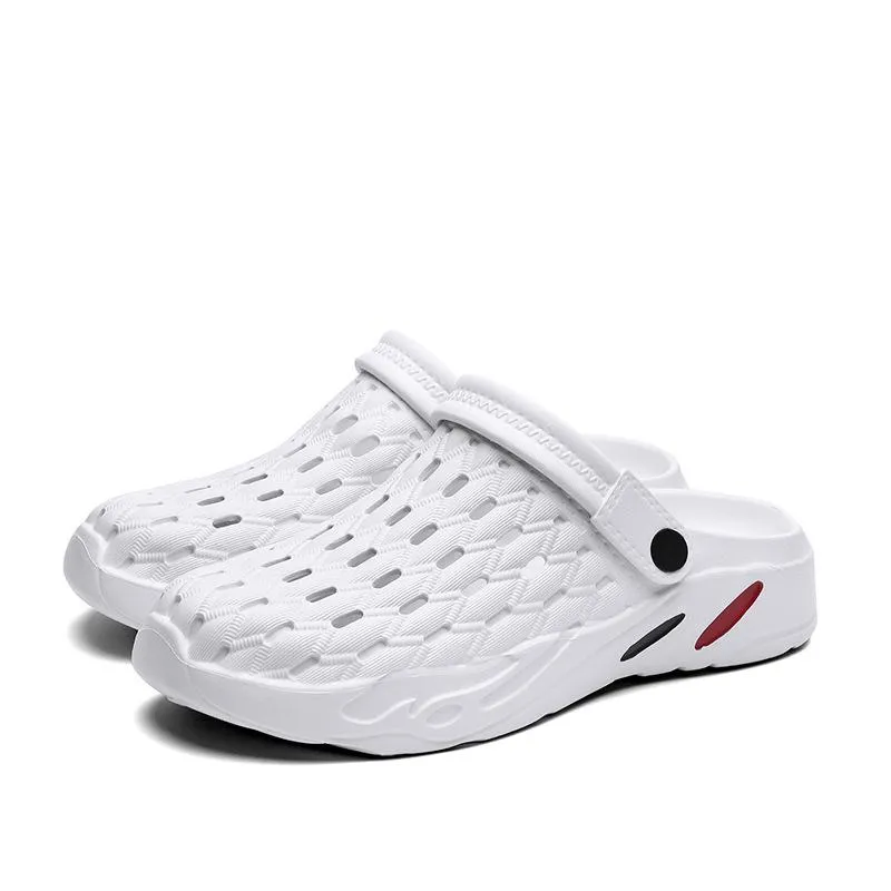 Men's hollow breathable closed toe beach sandals