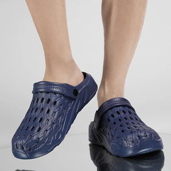 Men's hollow breathable closed toe beach sandals