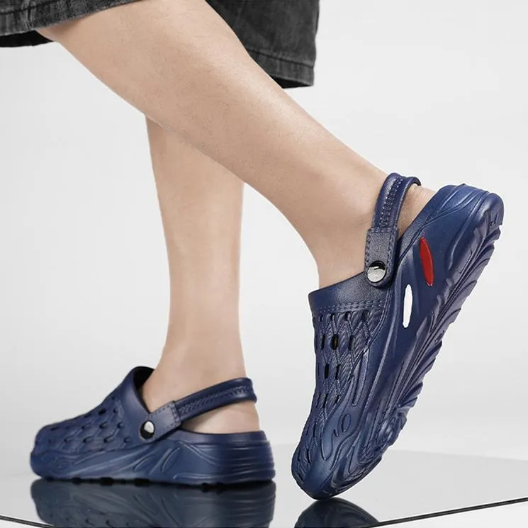 Men's hollow breathable closed toe beach sandals