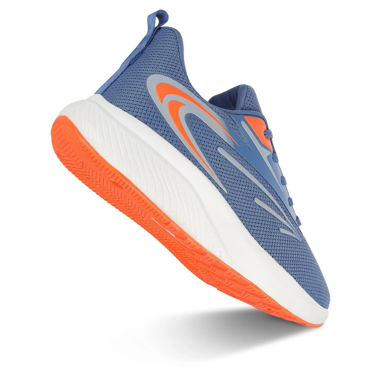 Men's Lace-up Sports Shoe - WS9603 SkyBlue Orange