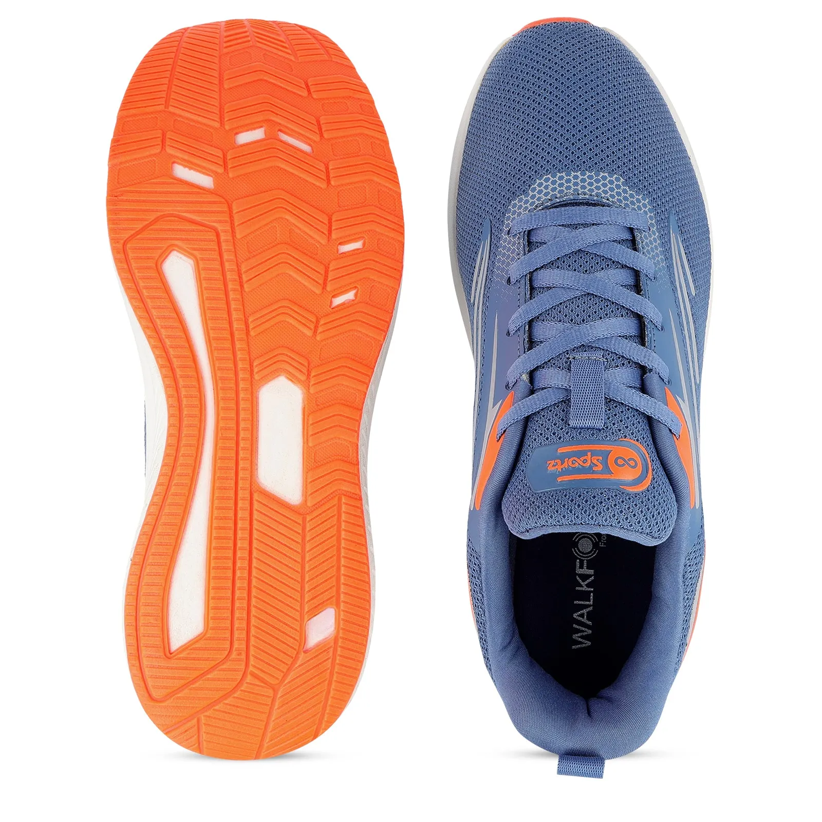 Men's Lace-up Sports Shoe - WS9603 SkyBlue Orange