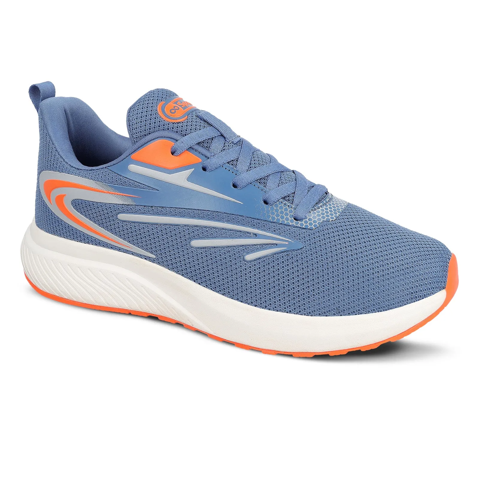 Men's Lace-up Sports Shoe - WS9603 SkyBlue Orange
