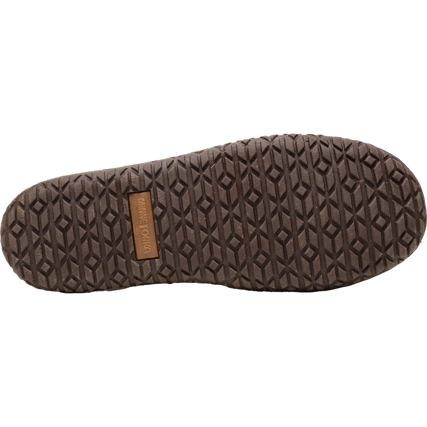 Men's Minnetonka Sheepskin Tobie Charcoal W/R Suede