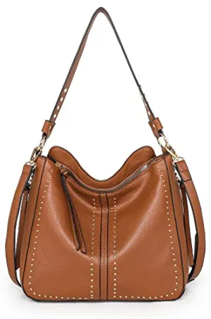 Montana West Purse Hobo Bags for Women Handbags Leather Cross Body Purses Totes Bag Brown MBB-MWC-1001S-BR