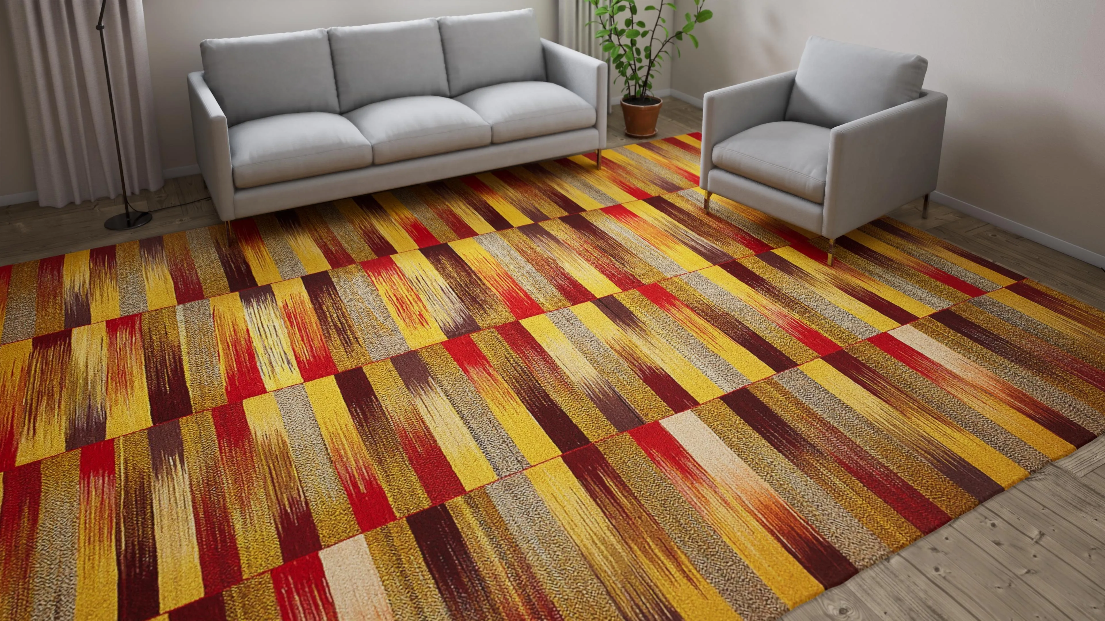 Multicolored Flatweave Wool Persian Rug - 10'5" x 13'7"