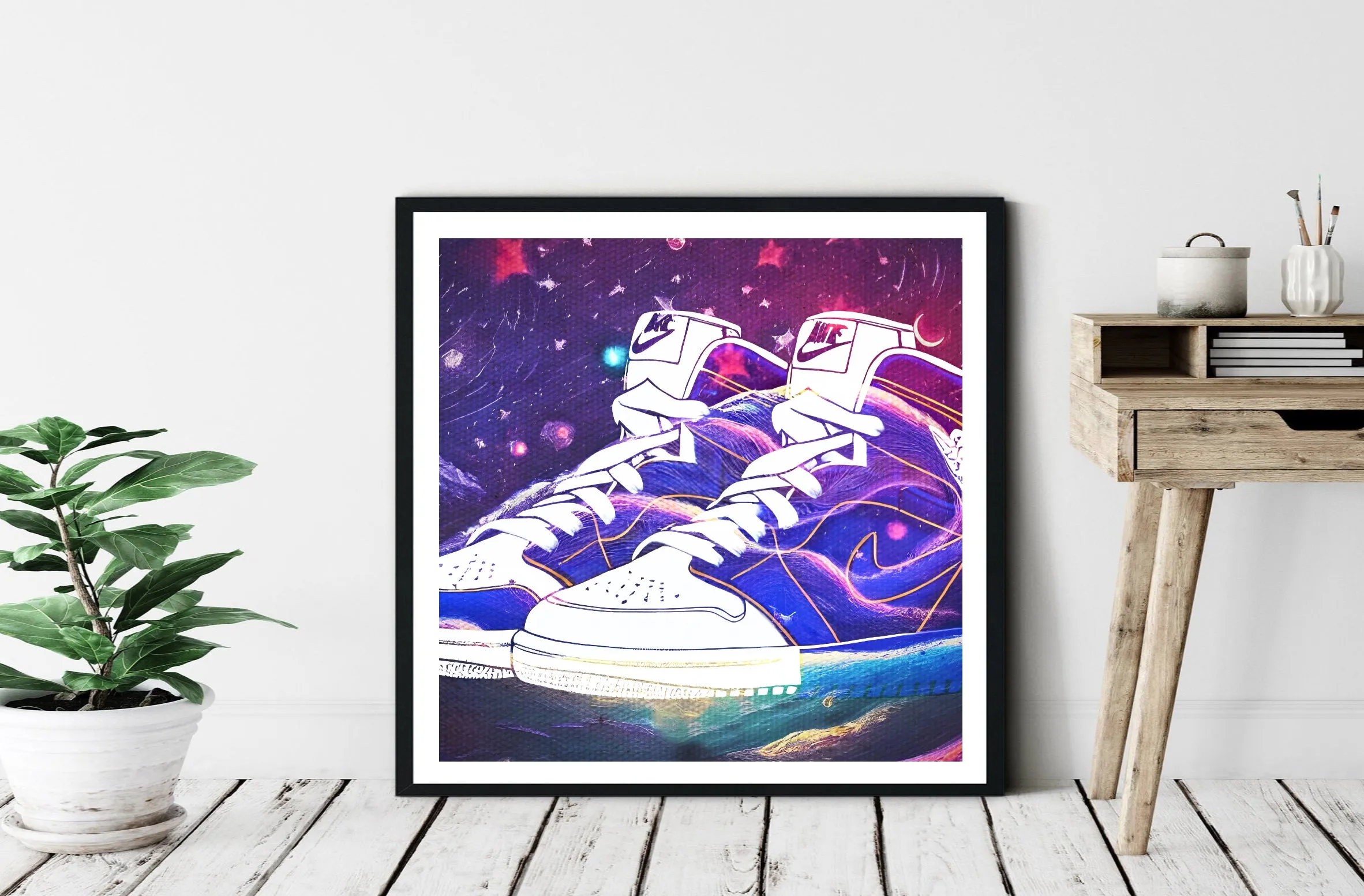 Nike Jordans Purple Sky Wall Art  | Lisa Jaye Art Designs