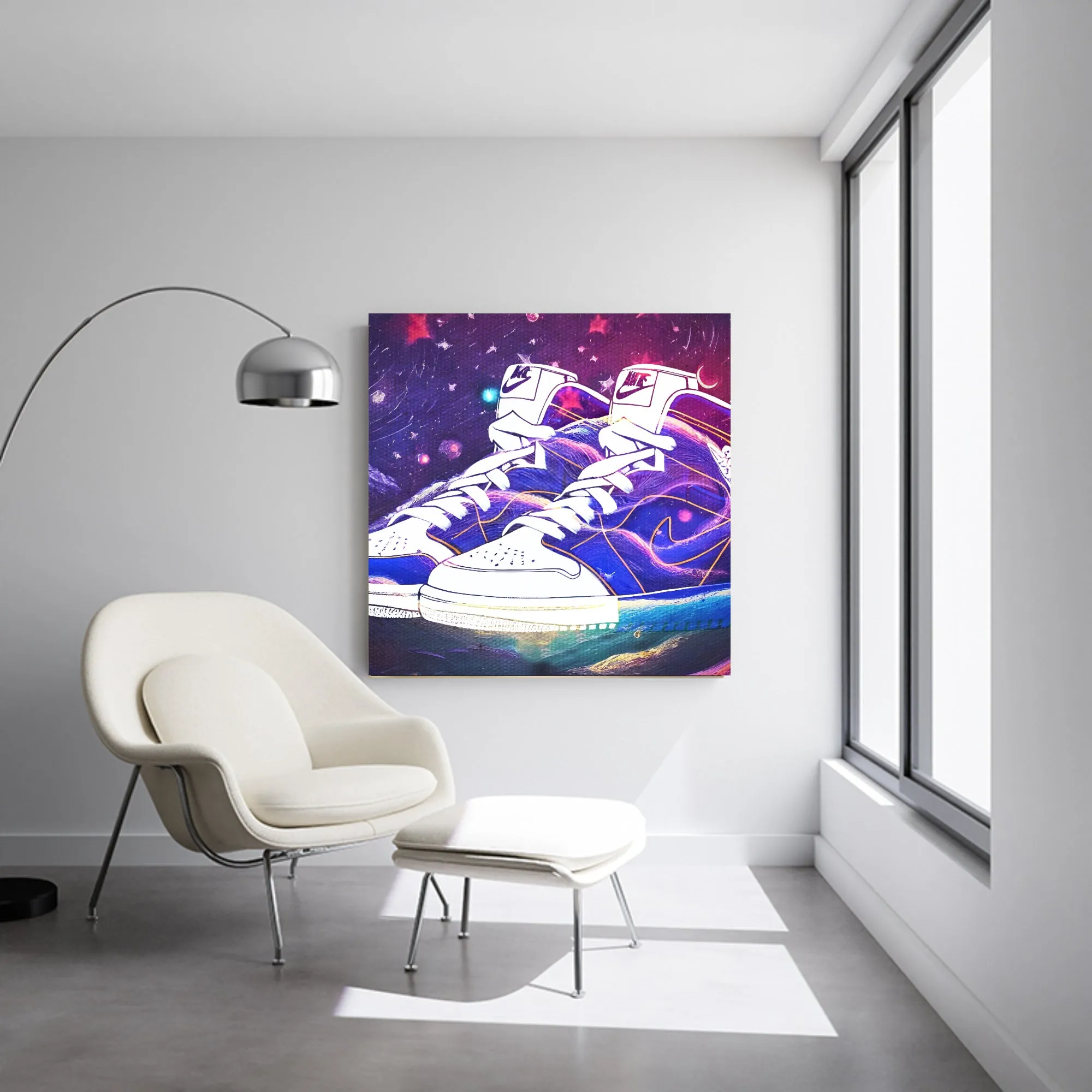 Nike Jordans Purple Sky Wall Art  | Lisa Jaye Art Designs