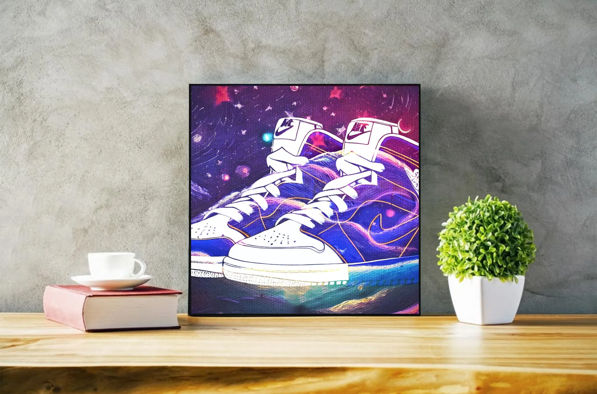 Nike Jordans Purple Sky Wall Art  | Lisa Jaye Art Designs