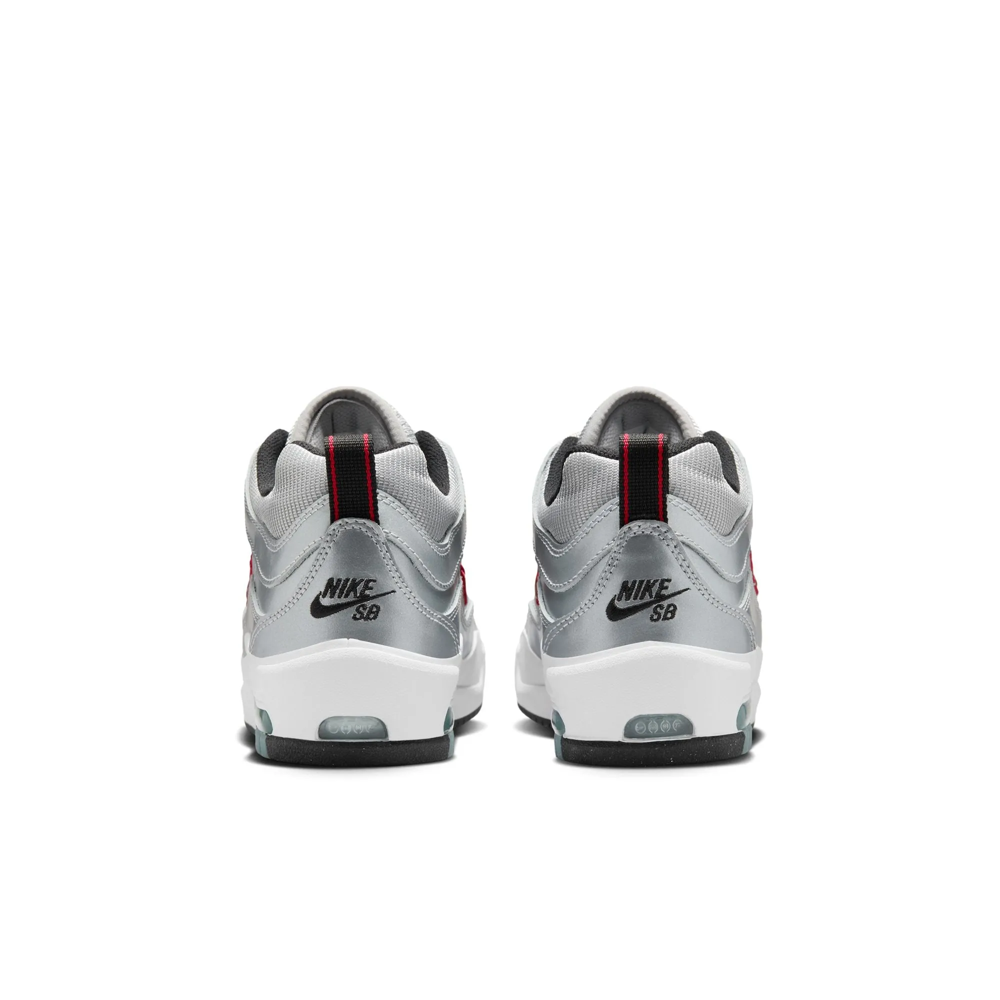 Nike SB - Air Max Ishod 'Silver Bullet' Metallic Silver / Varsity Red